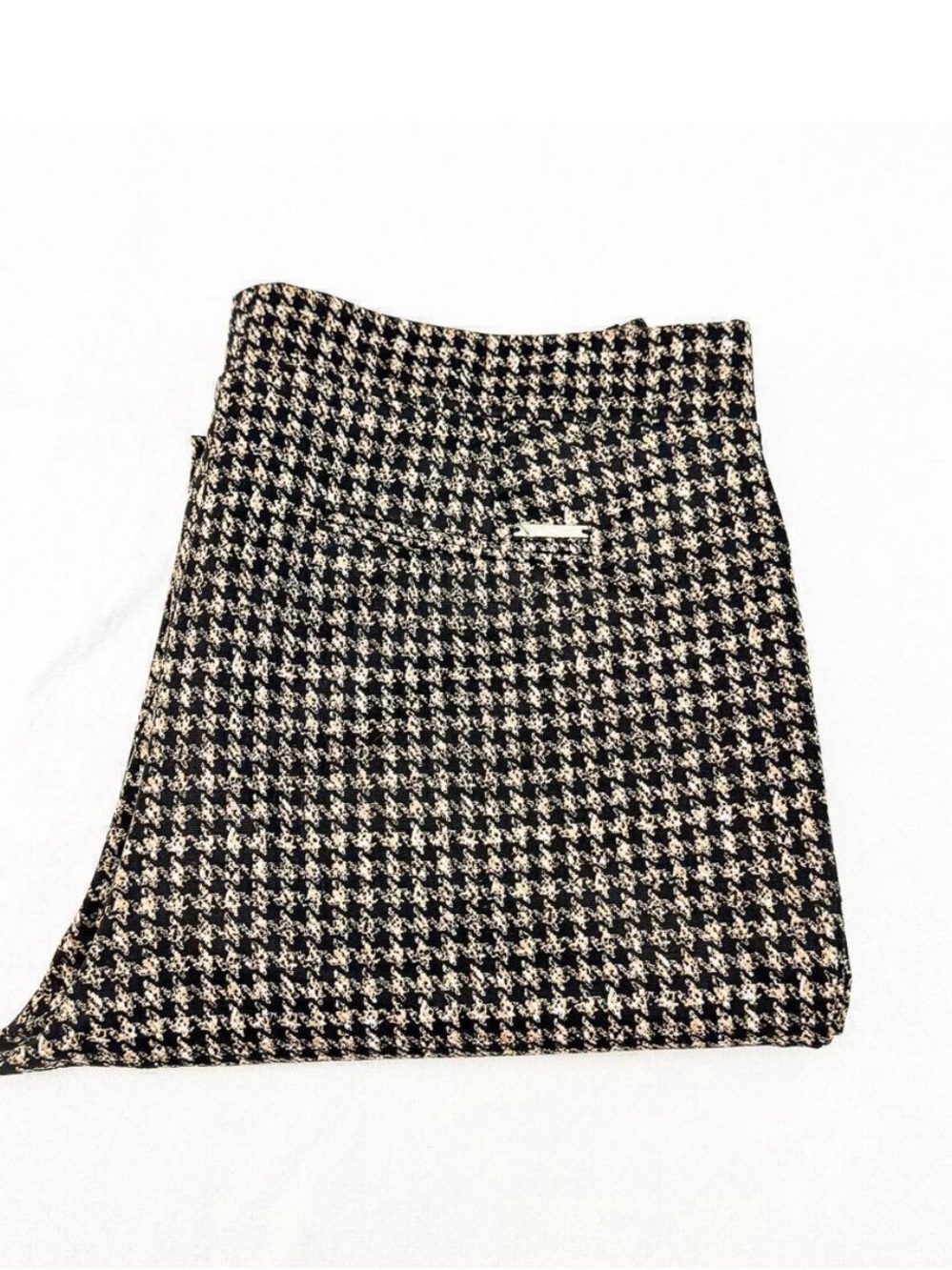 MICHAEL Michael Kors Black, Brown & Cream Houndstooth Ponte Pant XL